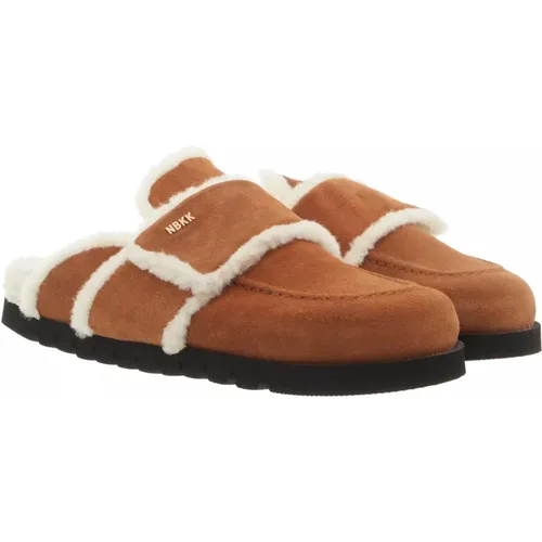 Teddy Fur Cognac Wildleder Schuhe - Nubikk - Modalova