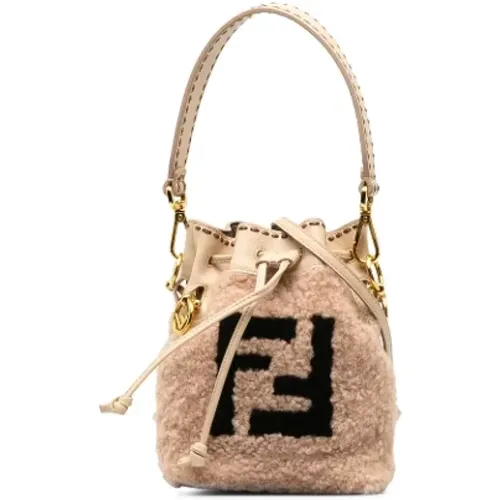 Pre-owned Bucket Bags, female, , Size: ONE SIZE Pre-owned Leather handbags - Fendi Vintage - Modalova