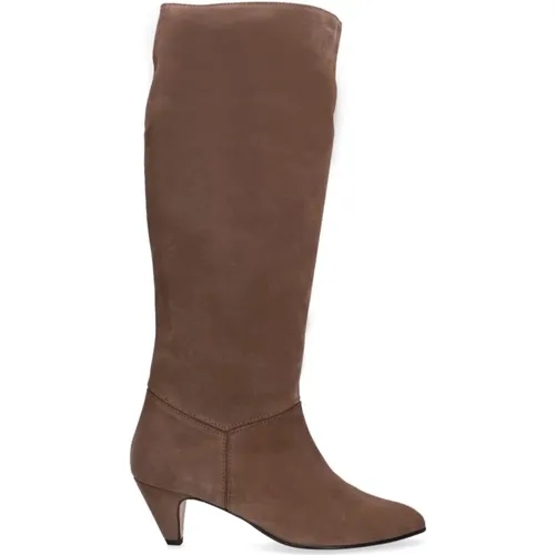 Taupe Wildleder Stiletto Stiefel , Damen, Größe: 39 EU - Anonymous Copenhagen - Modalova