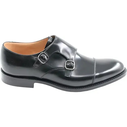 Loafers, male, , Size: 10 US Double Monk Strap Calfskin Loafers - Church's - Modalova