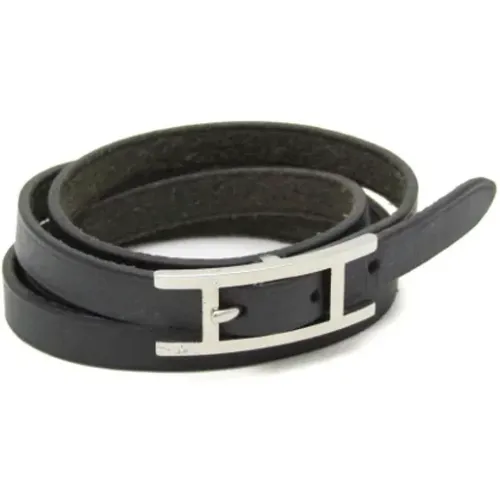 Pre-owned Jewellery, male, , Size: ONE SIZE Pre-owned Leather bracelets - Hermès Vintage - Modalova