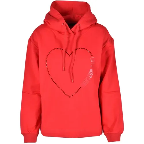 Baumwolle Elasthan Pullover , Damen, Größe: S - Love Moschino - Modalova