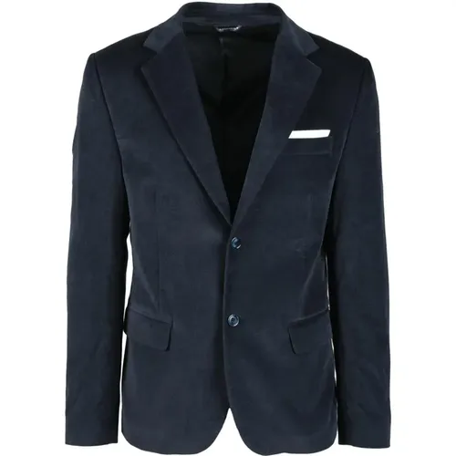 Blazers, male, , Size: M Cotton Elastane Jacket - Daniele Alessandrini - Modalova