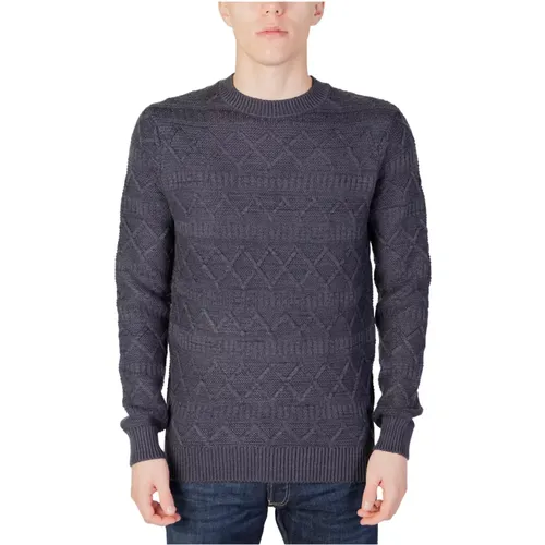 Blauer Strickpullover , Herren, Größe: S - Only & Sons - Modalova