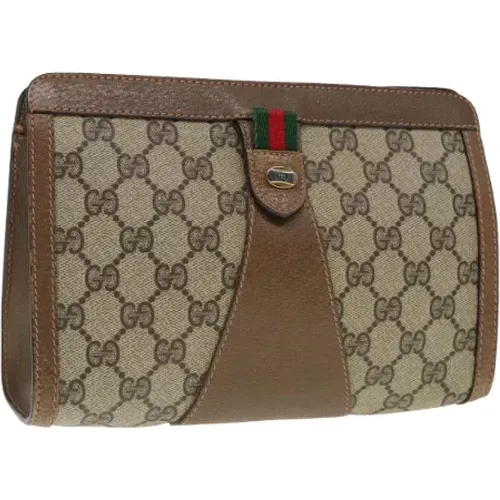 Pre-owned Clutches, female, , Size: ONE SIZE Pre-owned Leather clutches - Gucci Vintage - Modalova