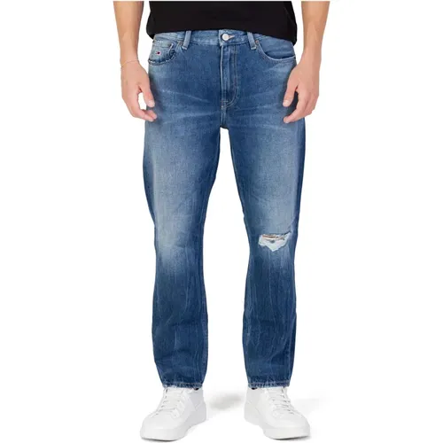 Abgenutzte Effekt Herren Blaue Jeans , Herren, Größe: W33 L32 - Tommy Jeans - Modalova