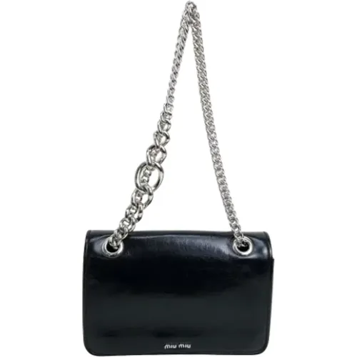 Pre-owned Cross Body Bags, female, , Size: ONE SIZE Pre-owned Leather shoulder-bags - Miu Miu Pre-owned - Modalova