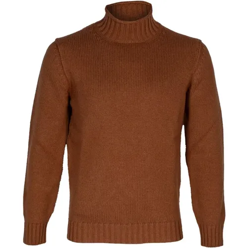 Turtlenecks, male, , Size: M Mens Sweater with V-Neck Style - Kangra - Modalova