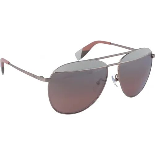 Iconic Mirror Lens Sunglasses , female, Sizes: 54 MM - Furla - Modalova