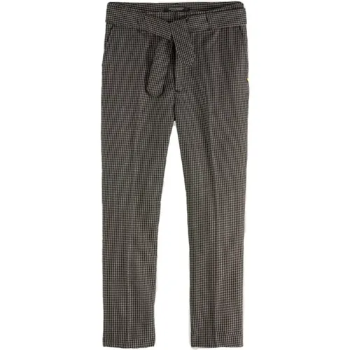 Checked Pattern Tapered Pants , female, Sizes: M - Scotch & Soda - Modalova