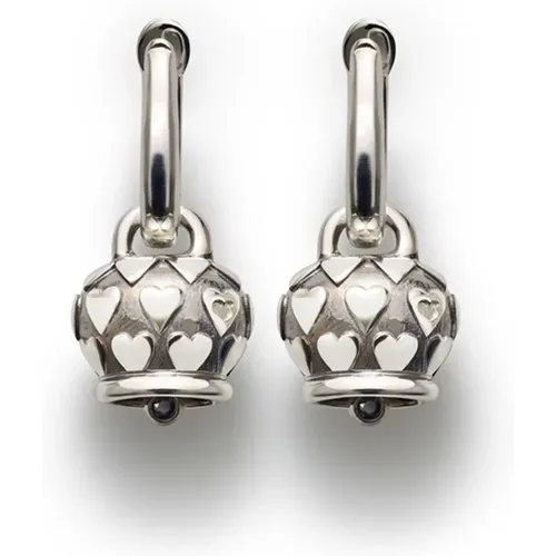 Donna - C.37936 - Bell earrings micro, black shade , female, Sizes: ONE SIZE - Chantecler - Modalova