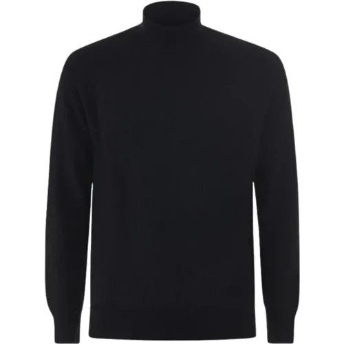 Ribbed Wool Turtleneck , male, Sizes: M - Paolo Pecora - Modalova