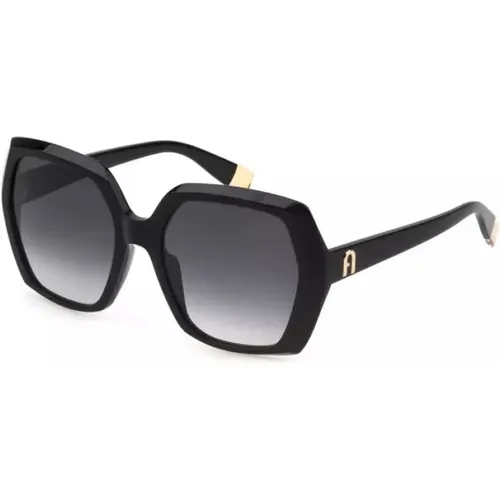 Acetate Square Lens Sunglasses , female, Sizes: 56 MM - Furla - Modalova