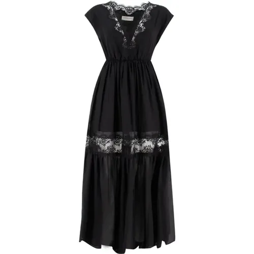 Cotton Lace V-Neck Sleeveless Dress , female, Sizes: M - Ermanno Scervino - Modalova
