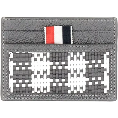 WOV Leather Card Case , female, Sizes: ONE SIZE - Thom Browne - Modalova