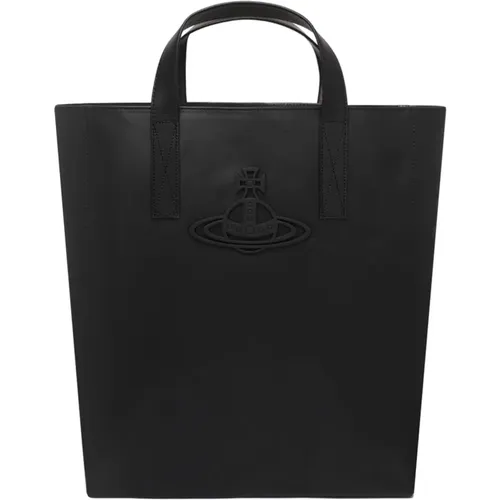 Tote Bags, female, , Size: ONE SIZE Medium Tote Bag with Logo - Vivienne Westwood - Modalova