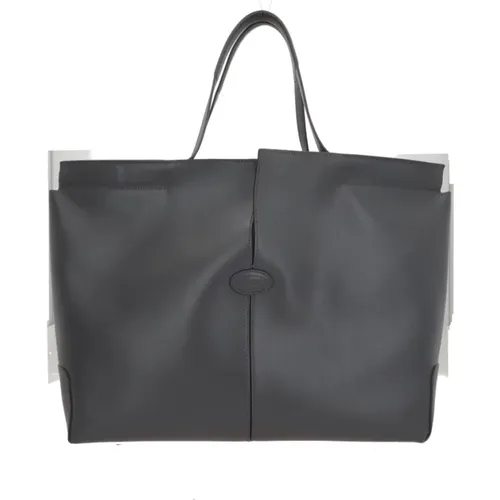 Leather Shopping Bag , female, Sizes: ONE SIZE - TOD'S - Modalova