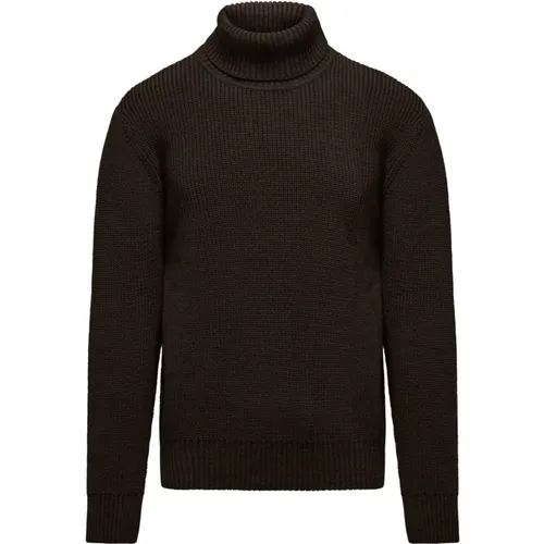 Turtlenecks, male, , Size: 3XL Ribbed Wool Blend Turtleneck - BomBoogie - Modalova