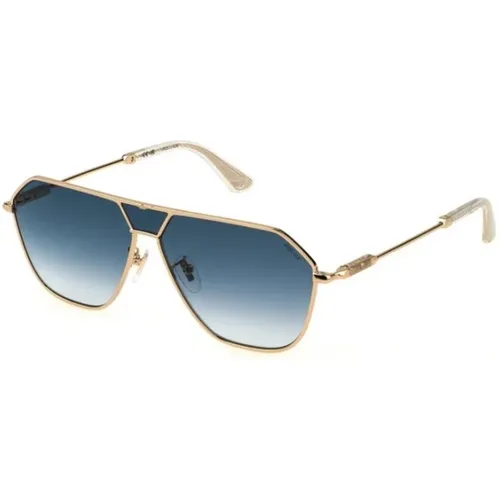 Rose Gold Blue Gradient Sunglasses , unisex, Sizes: 62 MM - Police - Modalova