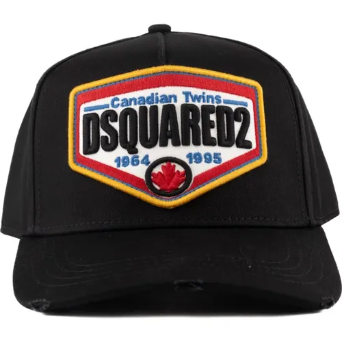 Caps, male, , Size: ONE SIZE Cotton Baseball Cap - Dsquared2 - Modalova