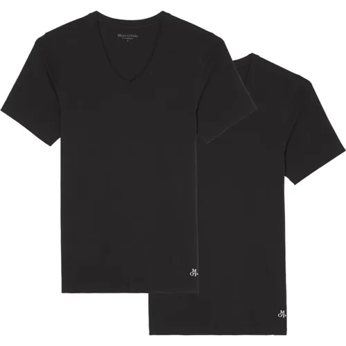 Modernes V-Ausschnitt Kurzarm T-Shirt Pack , Herren, Größe: XL - Marc O'Polo - Modalova