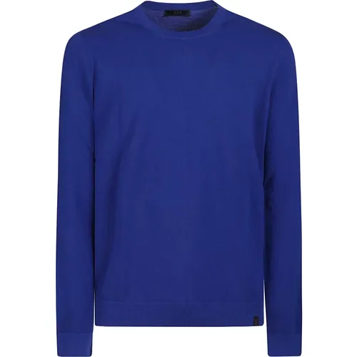 Round-neck Knitwear, male, , Size: L Stylish Knit Sweater - Fay - Modalova