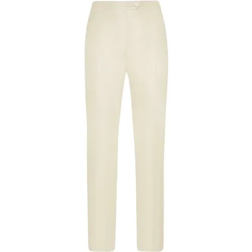 Handgemachte Creme Viskose Straight-Leg Hose - Kiton - Modalova