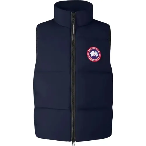 Vests, male, , Size: L Navy Lawrence Puffer Down Vest - Canada Goose - Modalova