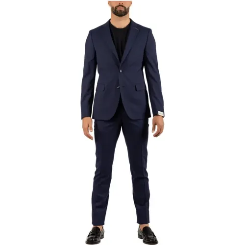 Single Breasted Suits, male, , Size: M Men's Suit - Paoloni - Modalova