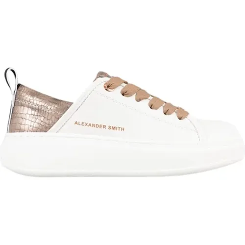 Eco Wembley Weiß Kupfer Sneakers , Damen, Größe: 38 EU - Alexander Smith - Modalova