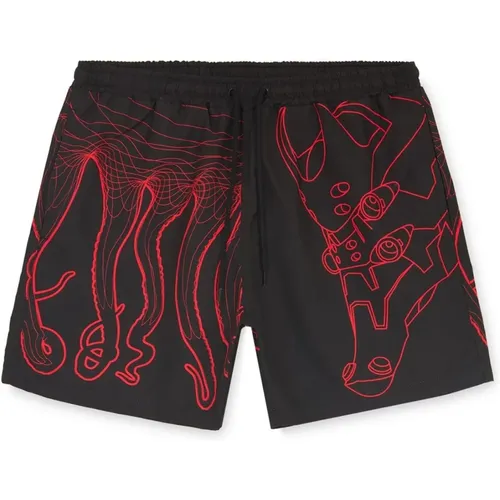 Beachwear, male, , Size: L Shorts - Octopus - Modalova