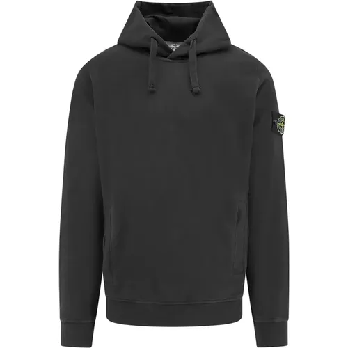 Schwarzer Kapuzenpullover Aw24 , Herren, Größe: M - Stone Island - Modalova