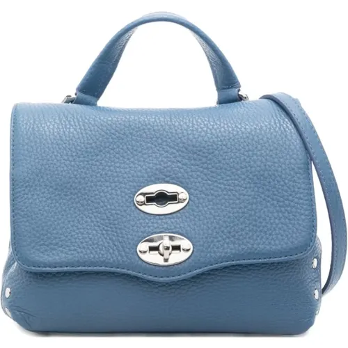 Handbags, female, , Size: ONE SIZE Postina Daily Baby Leather Handbag - Zanellato - Modalova