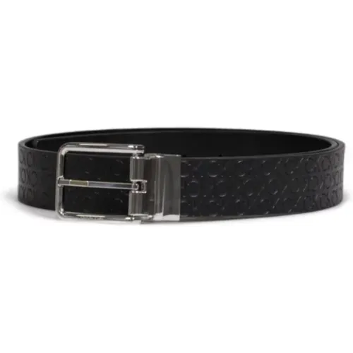 Belts, male, , Size: 90 CM Classic Leather Belt with Buckle Fastening - Calvin Klein - Modalova