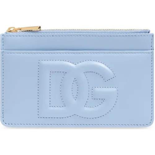 Leather wallet with logo , female, Sizes: ONE SIZE - Dolce & Gabbana - Modalova