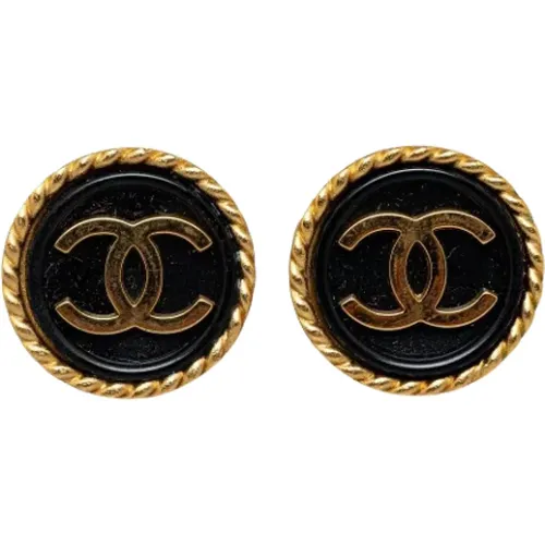 Pre-owned Jewellery, female, , Size: ONE SIZE Pre-owned Gold earrings - Chanel Vintage - Modalova