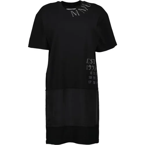 Short Dresses, female, , Size: XS Printed T-shirt Dress - MM6 Maison Margiela - Modalova