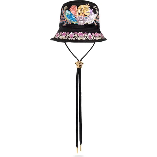 Hats, male, , Size: 57 CM Hat with print - Versace - Modalova