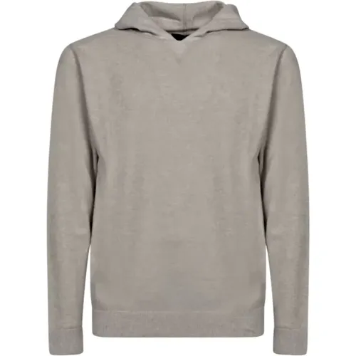 Merino Cashmere Kapuzenpullover Sand , Herren, Größe: M - Daniele Fiesoli - Modalova