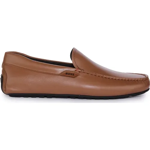 Timeless Mocc Leather Loafers for Men , male, Sizes: 8 UK, 7 UK - Boss - Modalova