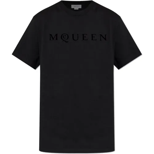 T-Shirts, male, , Size: S Logo T-Shirt - alexander mcqueen - Modalova