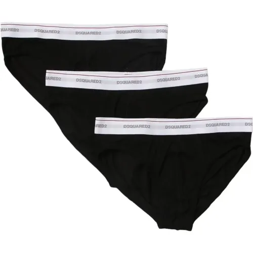 Bottoms, male, , Size: L Comfortable Basic Briefs Pack - Dsquared2 - Modalova