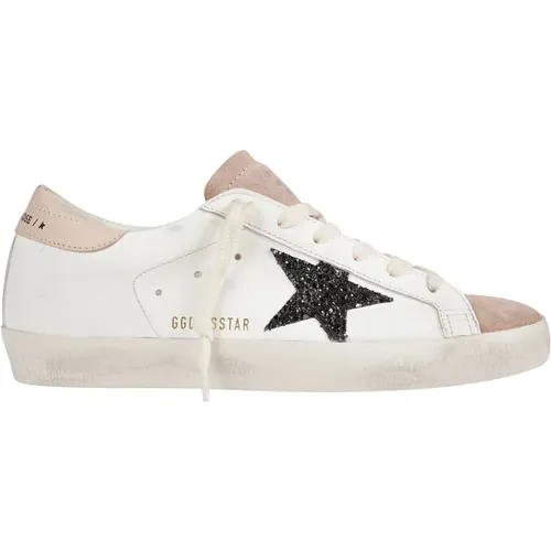 Sneakers, female, , Size: 10 US Glitter Super Star Sneakers - Golden Goose - Modalova