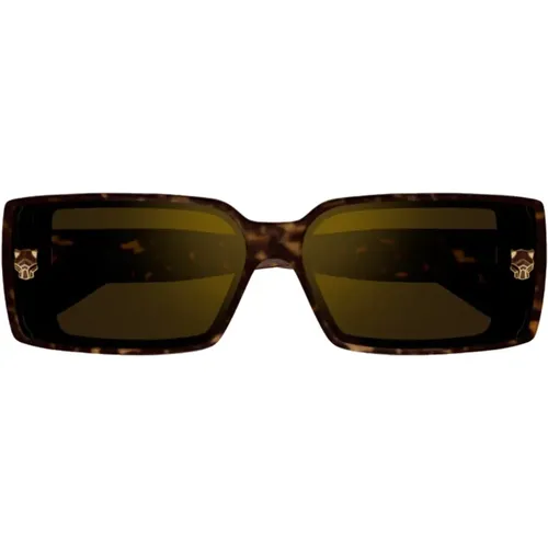 Square Mirror Lens Sunglasses , unisex, Sizes: ONE SIZE - Cartier - Modalova