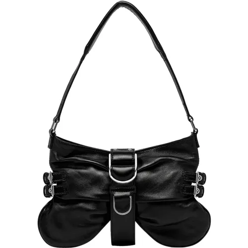 Edgy Butterfly Nappa Leather Shoulder Bag - Blumarine - Modalova