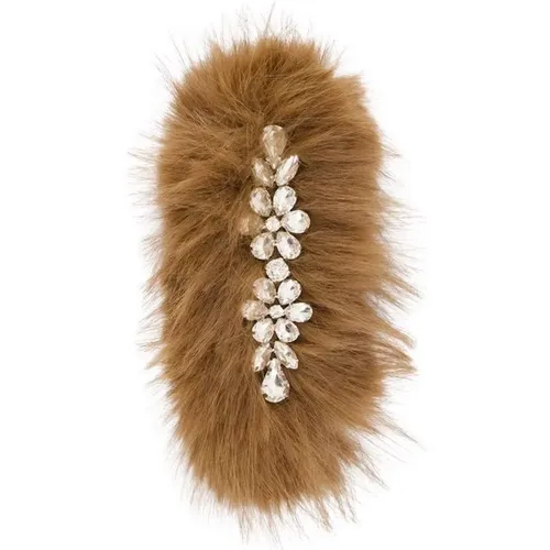 Hair Accessories, female, , Size: ONE SIZE Faux Fur Hair Clip - Simone Rocha - Modalova