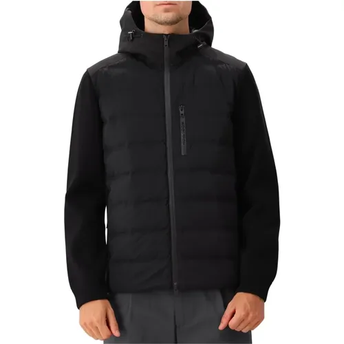 Schwarze Hybrid Daunenjacke , Herren, Größe: S - Woolrich - Modalova