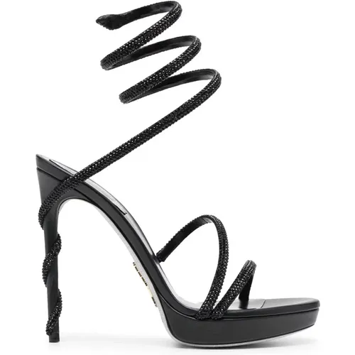 Schwarze High Heel Statement Sandalen - René Caovilla - Modalova