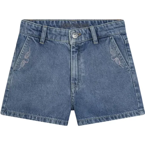 Kinder Denim Shorts mit Strass-Detail - Zadig & Voltaire - Modalova