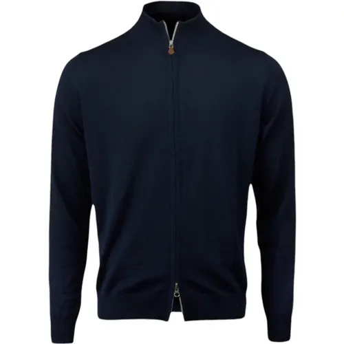 Cardigans, male, , Size: 2XL Merino Wool Zip Cardigan - Stenströms - Modalova